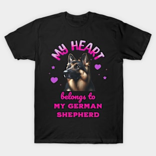 My Heart Belongs to my German Shepherd T-Shirt